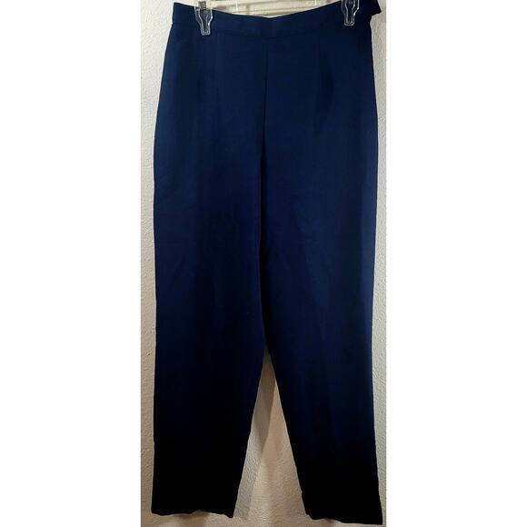 Signature By Jerell Navy Blue PInstripe Pleated Front Dress Pants 10 Lightweight - Picture 2 of 7